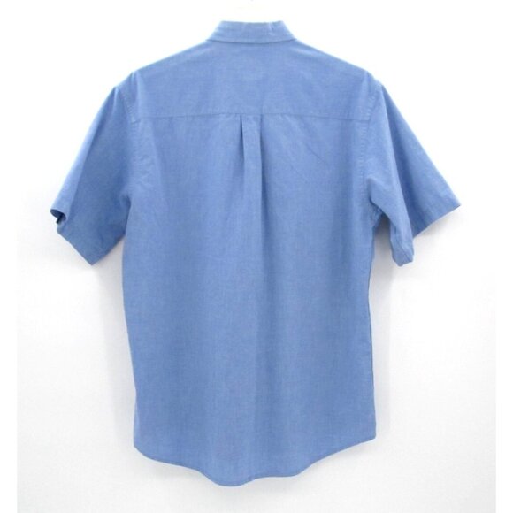 Vintage 90s Britches of Georgetowne Shirt Mens Medium Blue Chambray Button Down - Picture 11 of 11